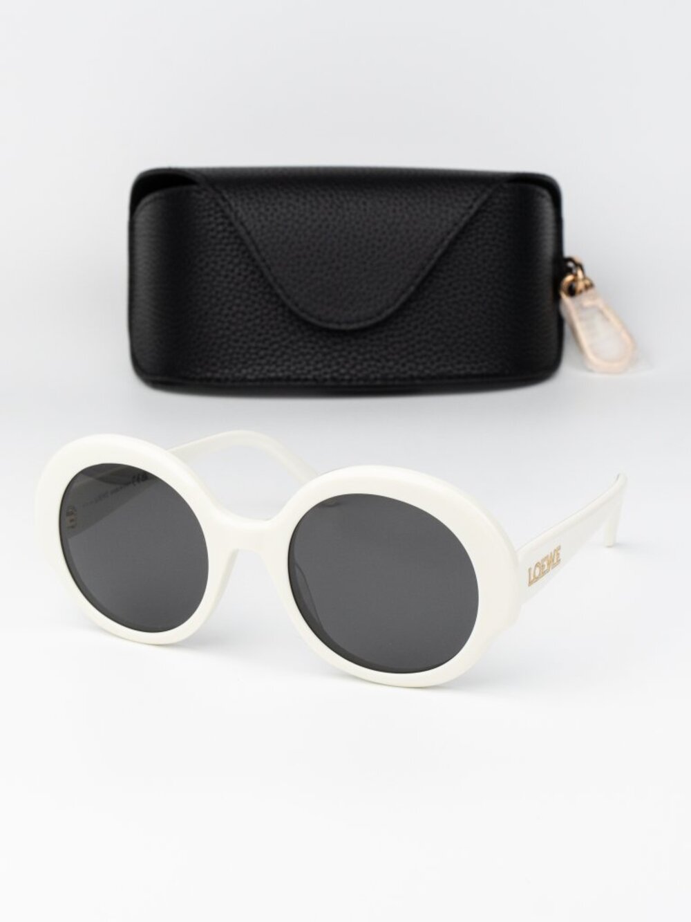 Loewe Women Sunglasses Ivory Smoke Round LW40135I 25A NEW AUTHENTIC